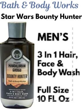 Bath Body Works Bounty Hunter 3 In 1-Hair, Face & Body Wash-Brand New Star Wars